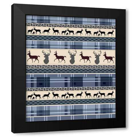 Whitetail Family 08 Black Modern Wood Framed Art Print by LightBoxJournal
