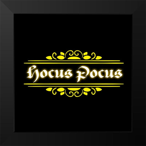 Hocus Pocus 04 Black Modern Wood Framed Art Print by LightBoxJournal