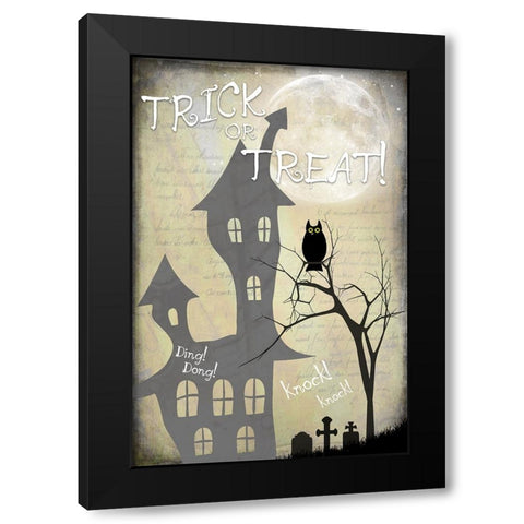 Say Boo 02 Black Modern Wood Framed Art Print by LightBoxJournal