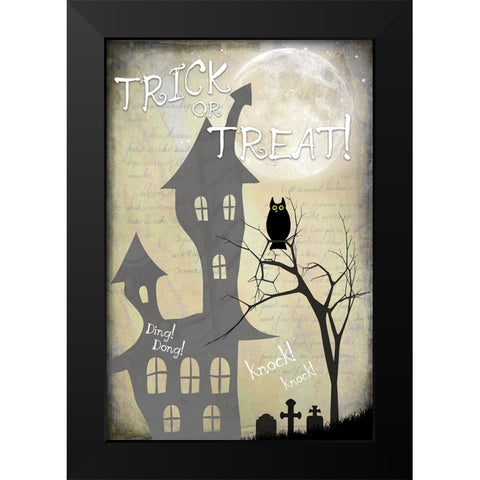 Say Boo 02 Black Modern Wood Framed Art Print by LightBoxJournal