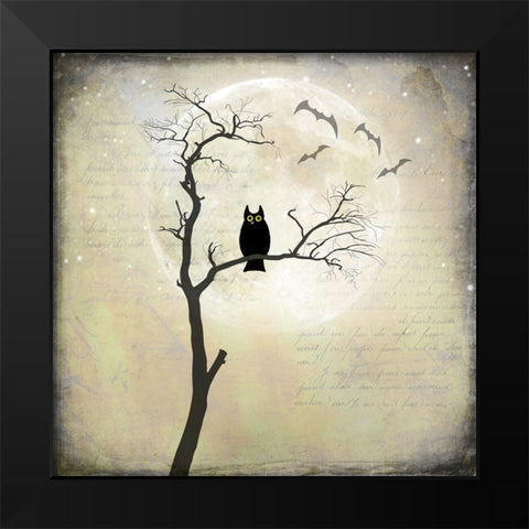 Say Boo 011 Black Modern Wood Framed Art Print by LightBoxJournal