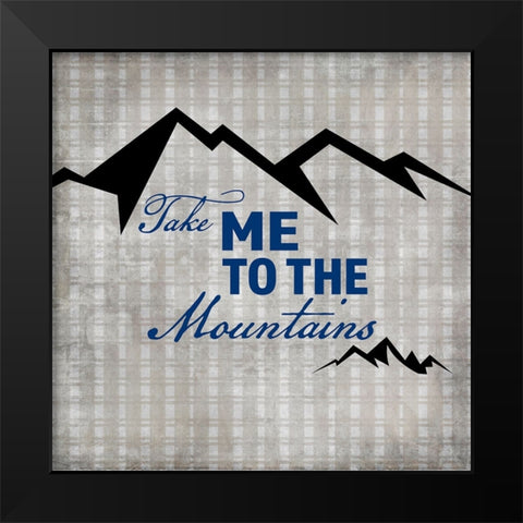 Blue Bear Lodge Sign 01 Black Modern Wood Framed Art Print by LightBoxJournal