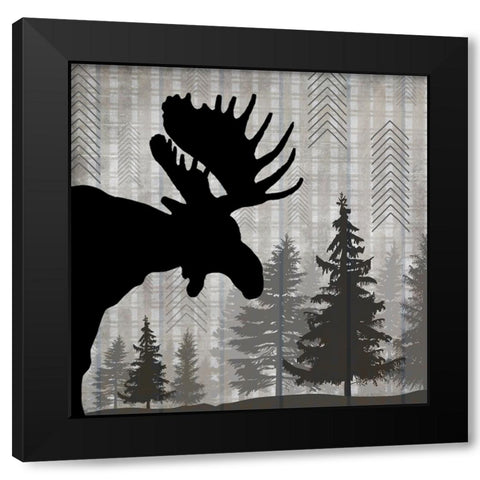 Blue Bear Lodge Sign 04 Black Modern Wood Framed Art Print by LightBoxJournal