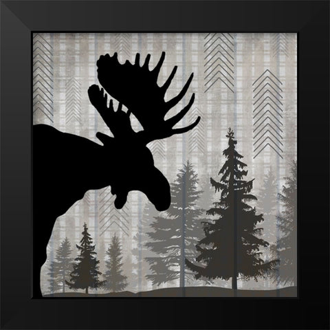 Blue Bear Lodge Sign 04 Black Modern Wood Framed Art Print by LightBoxJournal