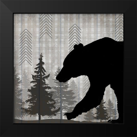Blue Bear Lodge Sign 05 Black Modern Wood Framed Art Print by LightBoxJournal