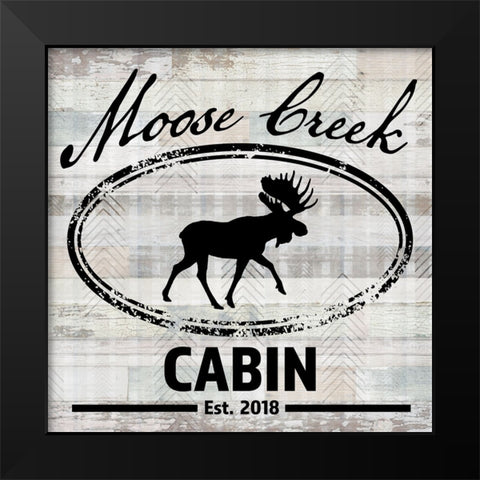 Blue Bear Lodge Sign 07 Black Modern Wood Framed Art Print by LightBoxJournal