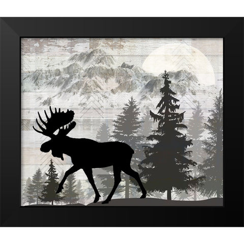 Blue Bear Lodge Sign 011 Black Modern Wood Framed Art Print by LightBoxJournal