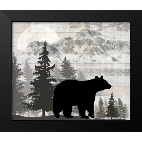 Blue Bear Lodge Sign 012 Black Modern Wood Framed Art Print by LightBoxJournal