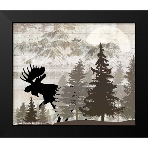 Blue Bear Lodge Sign 013 Black Modern Wood Framed Art Print by LightBoxJournal