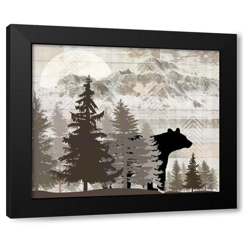 Blue Bear Lodge Sign 014 Black Modern Wood Framed Art Print by LightBoxJournal