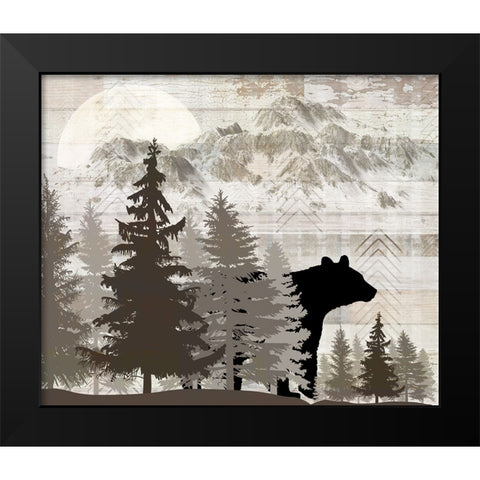 Blue Bear Lodge Sign 014 Black Modern Wood Framed Art Print by LightBoxJournal