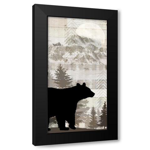 Blue Bear Lodge Sign 015 Black Modern Wood Framed Art Print with Double Matting by LightBoxJournal