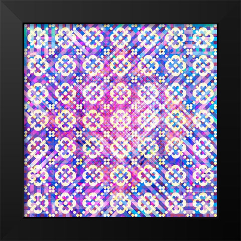 BoHo Girl Pattern 02 Black Modern Wood Framed Art Print by LightBoxJournal