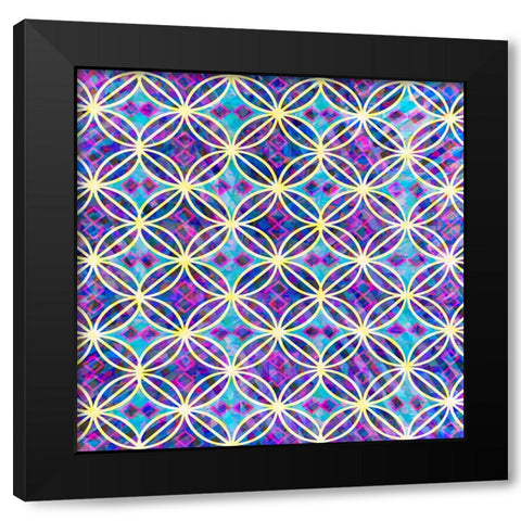 BoHo Girl Pattern 04 Black Modern Wood Framed Art Print with Double Matting by LightBoxJournal