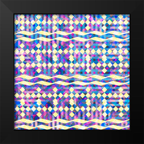 BoHo Girl Pattern 06 Black Modern Wood Framed Art Print by LightBoxJournal