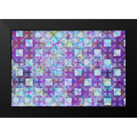 Cherry Blu Pattern 05 Black Modern Wood Framed Art Print by LightBoxJournal