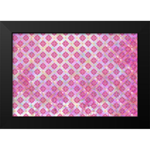 Cherry Blu Pattern 06 Black Modern Wood Framed Art Print by LightBoxJournal