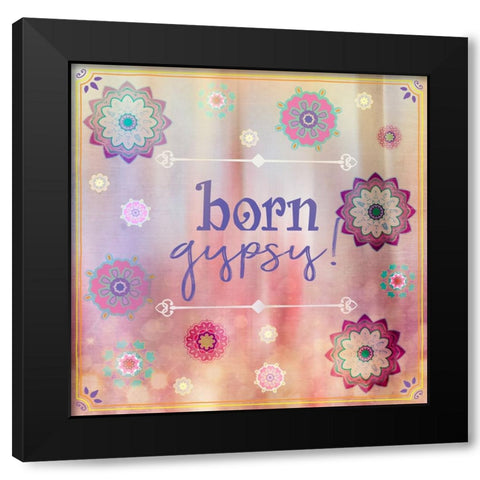 Gypsy Cherry Sign 3 Black Modern Wood Framed Art Print by LightBoxJournal