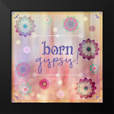 Gypsy Cherry Sign 3 Black Modern Wood Framed Art Print by LightBoxJournal