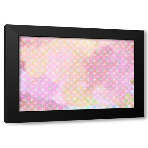 Spring Blooms Pattern 01 Black Modern Wood Framed Art Print by LightBoxJournal