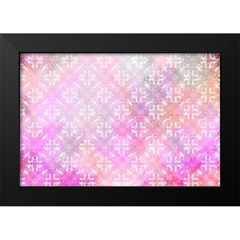 Spring Blooms Pattern 02 Black Modern Wood Framed Art Print by LightBoxJournal