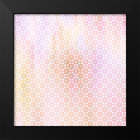 Apple Blossoms Pattern 02 Black Modern Wood Framed Art Print by LightBoxJournal