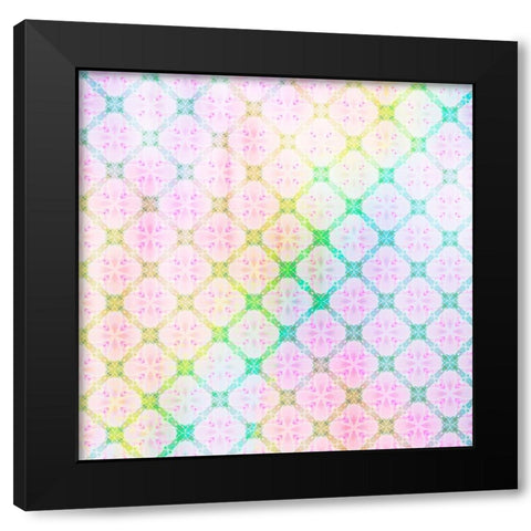 Apple Blossoms Pattern 03 Black Modern Wood Framed Art Print with Double Matting by LightBoxJournal