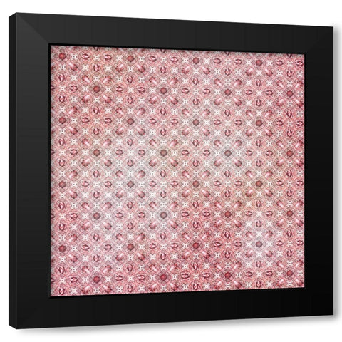 Pinky Blossom Pattern 01 Black Modern Wood Framed Art Print by LightBoxJournal