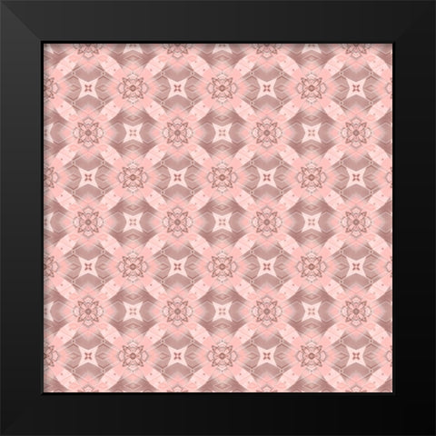 Pinky Blossom Pattern 03 Black Modern Wood Framed Art Print by LightBoxJournal