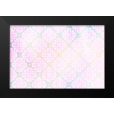 White Spring Blossoms Pattern 04 Black Modern Wood Framed Art Print by LightBoxJournal