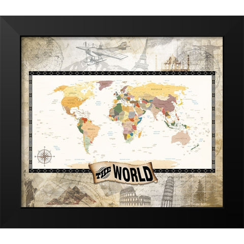 7 Ancient Wonders 01 Black Modern Wood Framed Art Print by LightBoxJournal