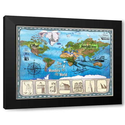 7 Ancient Wonders 02 Black Modern Wood Framed Art Print with Double Matting by LightBoxJournal