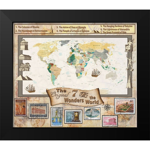 7 Ancient Wonders 03 Black Modern Wood Framed Art Print by LightBoxJournal