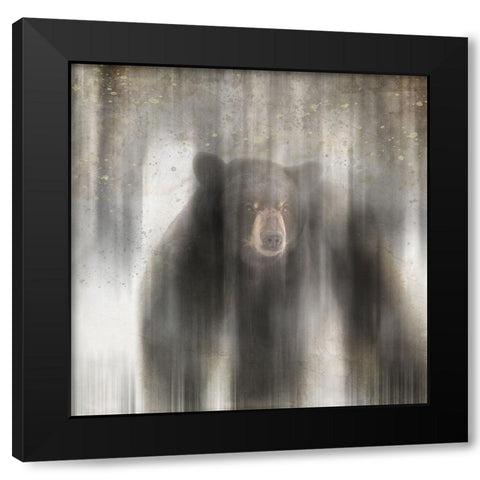 Antique Wildlife bear Black Modern Wood Framed Art Print by LightBoxJournal