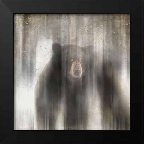 Antique Wildlife bear Black Modern Wood Framed Art Print by LightBoxJournal