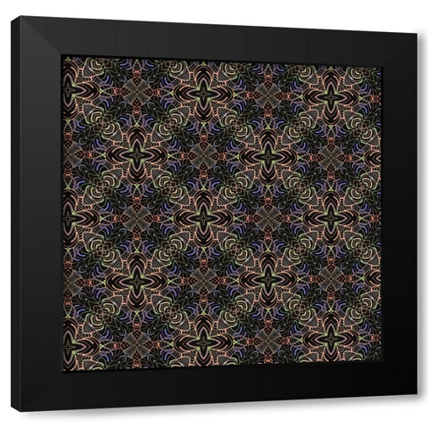 BoHo Gypsy Pattern 06 Black Modern Wood Framed Art Print by LightBoxJournal