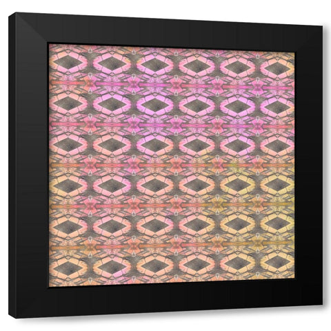 Cherry Pops Surface Pattern 01 Black Modern Wood Framed Art Print with Double Matting by LightBoxJournal