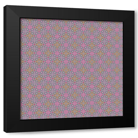 Cherry Pops Surface Pattern 03 Black Modern Wood Framed Art Print by LightBoxJournal