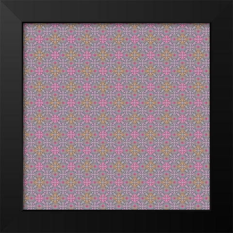Cherry Pops Surface Pattern 03 Black Modern Wood Framed Art Print by LightBoxJournal