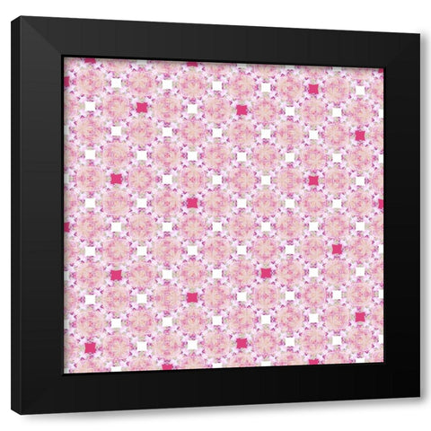Cherry Pops Surface Pattern 04 Black Modern Wood Framed Art Print with Double Matting by LightBoxJournal