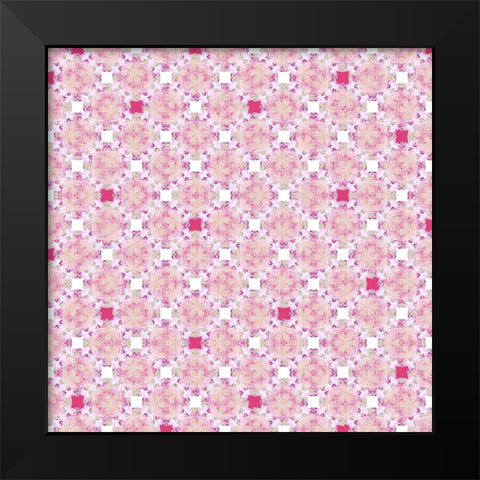 Cherry Pops Surface Pattern 04 Black Modern Wood Framed Art Print by LightBoxJournal