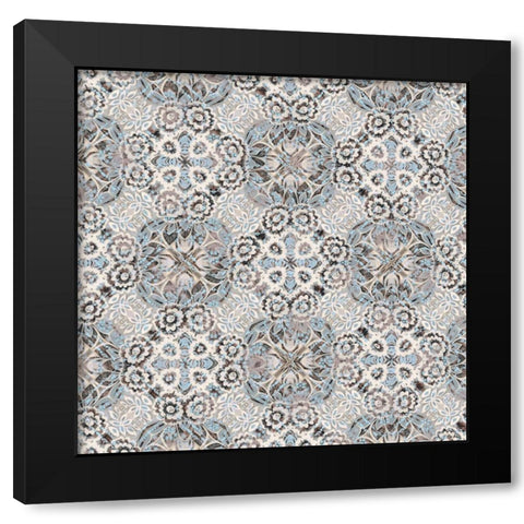 Junk Gypsy Pattern 01 Black Modern Wood Framed Art Print with Double Matting by LightBoxJournal