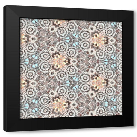 Junk Gypsy Pattern 06 Black Modern Wood Framed Art Print by LightBoxJournal