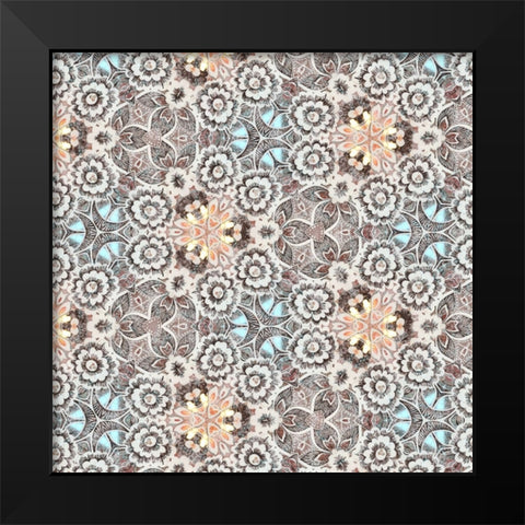 Junk Gypsy Pattern 06 Black Modern Wood Framed Art Print by LightBoxJournal