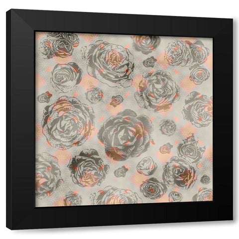 Junk Gypsy Pattern 12 Black Modern Wood Framed Art Print with Double Matting by LightBoxJournal