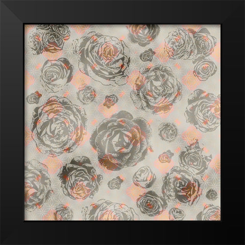 Junk Gypsy Pattern 12 Black Modern Wood Framed Art Print by LightBoxJournal