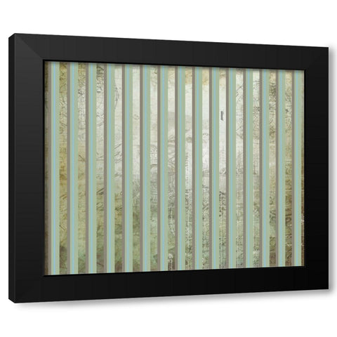 Vintage States Surface Pattern 06 Black Modern Wood Framed Art Print by LightBoxJournal
