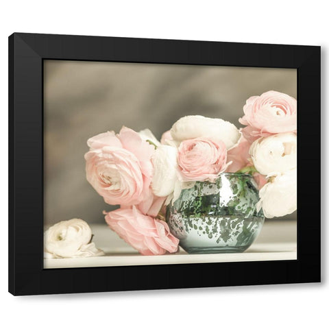 Peony A4 Black Modern Wood Framed Art Print with Double Matting by LightBoxJournal