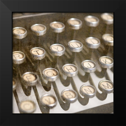 Typewriter 02 Royal keys 1 Black Modern Wood Framed Art Print by LightBoxJournal