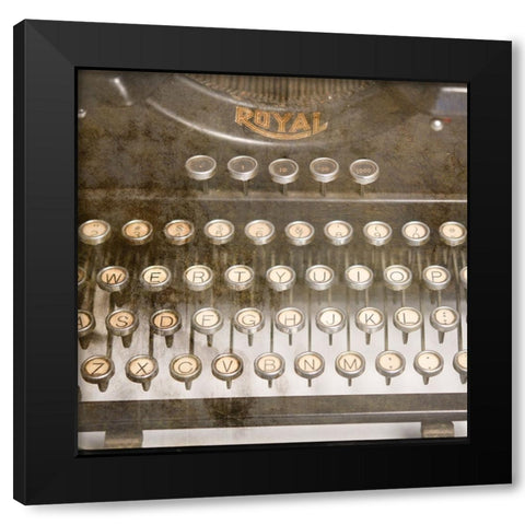 Typewriter 02 Royal keys 2 Black Modern Wood Framed Art Print with Double Matting by LightBoxJournal
